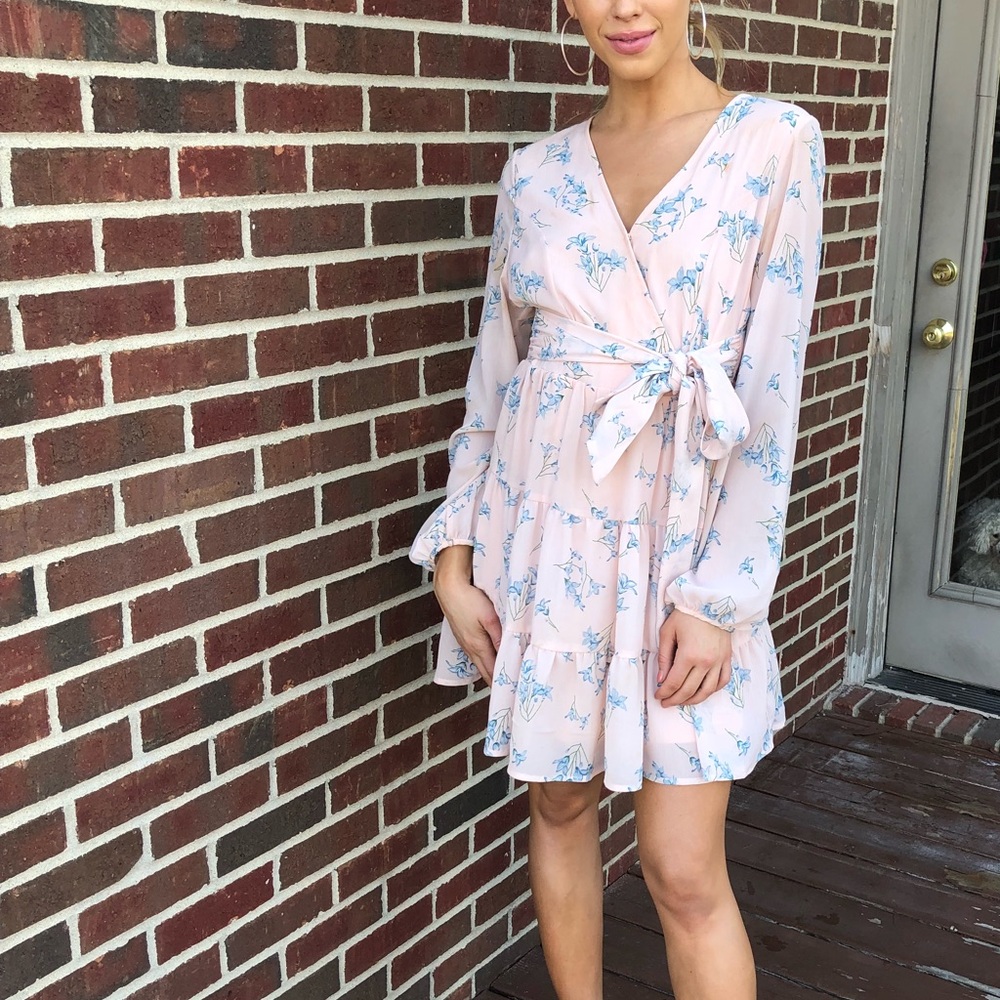 Blush wrap dress
